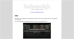 Desktop Screenshot of hacknamstyle.net